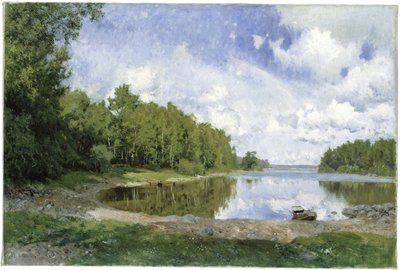 Veduta del lago a Engelsberg, Vastmanland da Olof Per Ulrik Arborelius